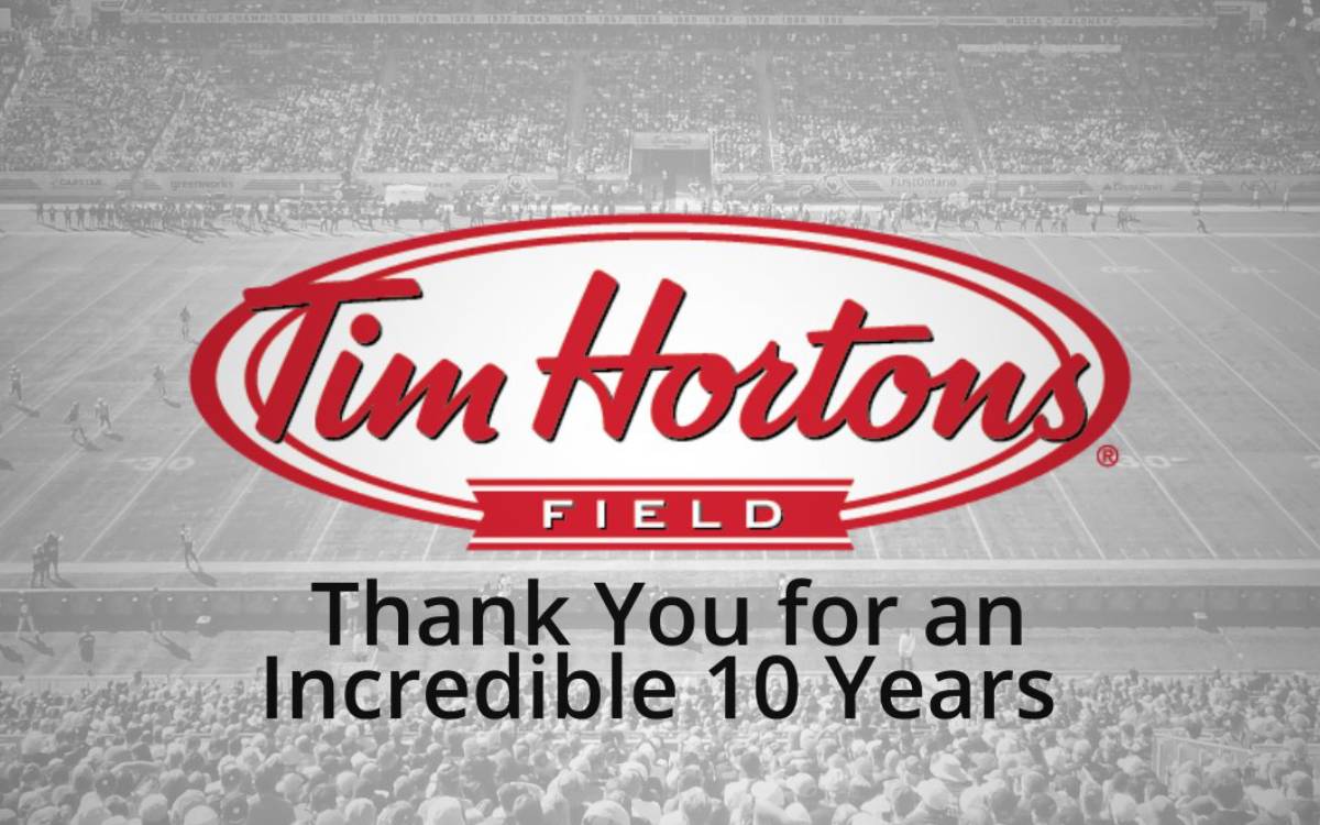 Tim Hortons Field, home of the Hamilton Tiger-Cats, to be renamed